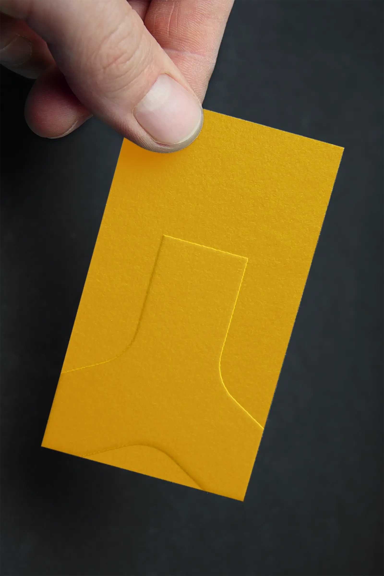 Yellow Embossed Business Card MockUp 2 copy