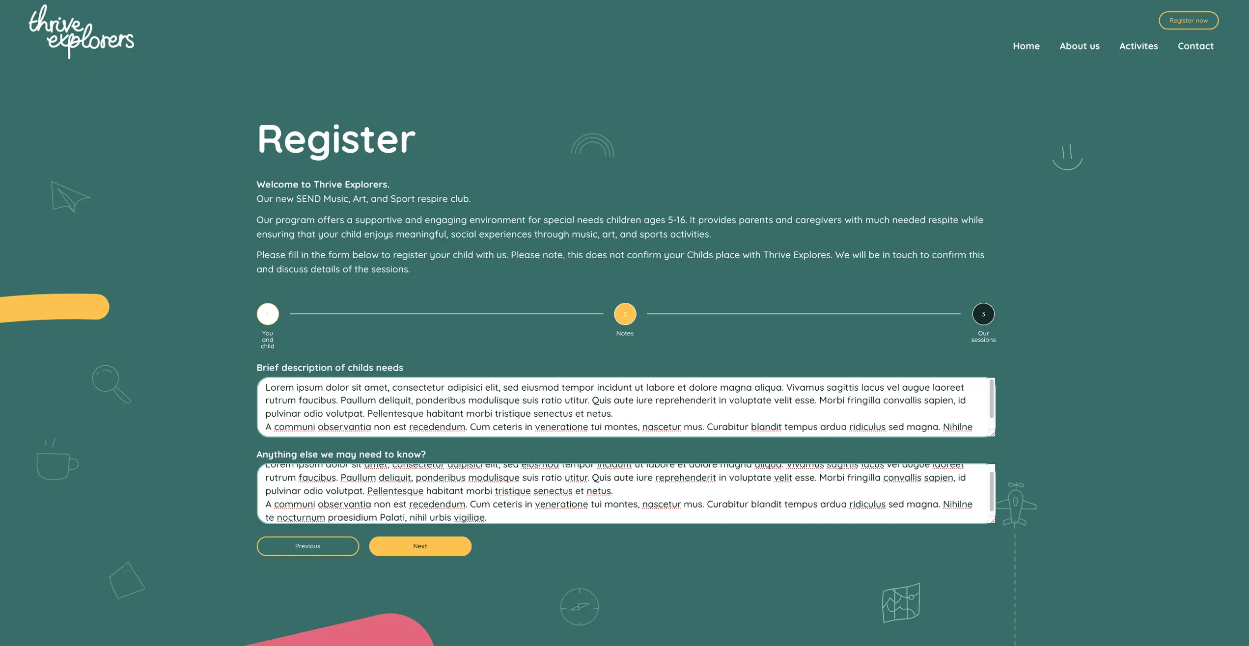 thrive register 2