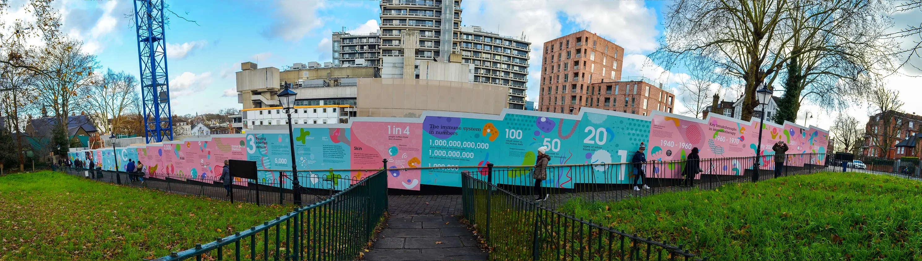 UCL Hoarding Panorama1
